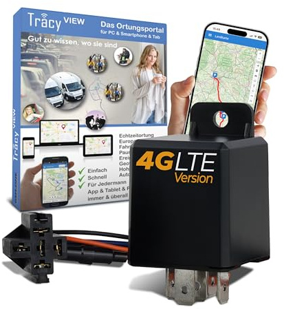Tracy-TS, 4G/LTE Track & Stop' GPS-Tracker inkl. WEGFAHRSPERRE, Immobilisierung. SOFORTSTARTPAKET inkl. EU-SIM, Ortungsportal, App + 2 Monate Alles inklusive