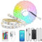 Arotelicht 12 V LED Streifen RGBW Set LED Strip dimmbar RGBCW 5m kaltweiß Lichterkette 5050 300Leds steuerbar via App und Fernbedienung nicht wasserdicht Farbwechsel kompatibel mit Amazon Alexa