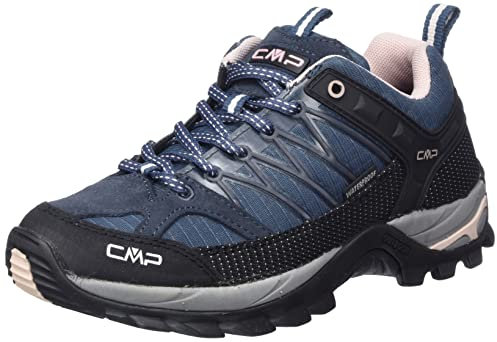 CMP Rigel Low WMN Trekking Shoe WP Femme Chaussures de randonnée, Gris Asphalte Anthracite Rose, 43 EU