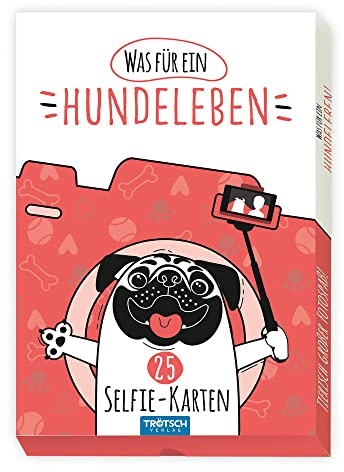 Trötsch Kartenset Selfiekarten Was für ein Hundeleben: Fotokarten Erinnerungskarten Ereignisskarten