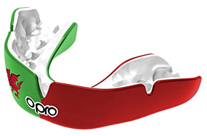 OPRO Instant Custom-Fit Mundschutz, revolutionäre Anpassungstechnologie für ultimativen Komfort und Schutz, Zahnschutz für Rugby, Boxen, Hockey, Kampfsport (Wales, Erwachsene)