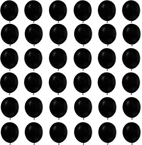 Kleine Luftballons Schwarz 5 Zoll Halloween Ballons,36 Stück Mini Luftballons Halloween Helium Ballons Partyballon Deko,Latex Luftballons für Schwarze Party,Geburtstag,Hochzeit,Halloween Dekorationen