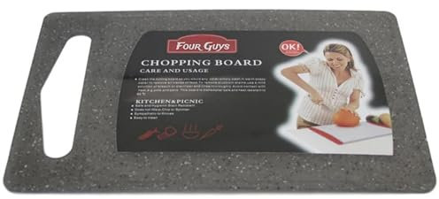 Plastic Chopping Board, Cutting Board with Handle for Carving Meat, Vegetables Choping Bord for Kitchen, Easy Clean, Dishwasher Safe Anti -Slip Catering Food Prepration, Work Top Protector.