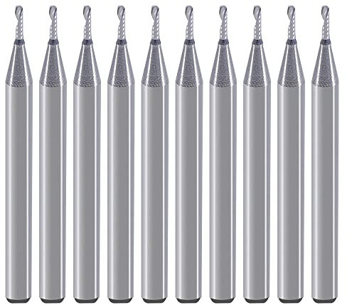 CNC-Fräser-Bits,Gravur-Bits,Schaftfräser,einschneidige Spirale,Upcut Router Bit,3.175mm Schaft,1mm Schnittdurchmesser,4mm Schnittlänge,Wolframstahl,Gravur,Schnitzwerkzeug-Set für MDF, Acryl, PVC