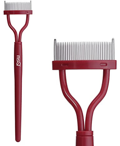 MSQ Eyelash Comb lash Separator Tool Makeup Mascara Applicator With Comb Cover Arc Designed Cosmetic Brushes Tool Eyebrow Grooming Brush