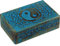 Craft&Style Holz Schatulle Deko Kästchen Box Schachtel Kiste Dose Aufbewahrung mit Deckel | Yin Yang türkis | L x B x H: 13 x 20 x 6 cm