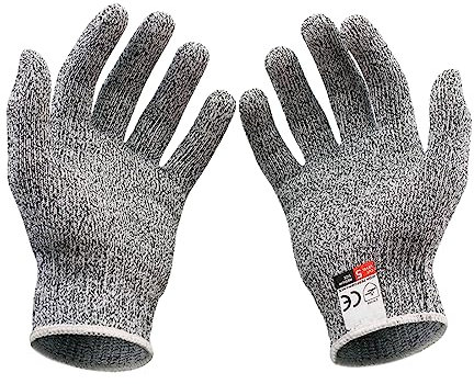 WeddHuis 1 Paio Guanti Antitaglio Guanti da Lavoro Guanti da Giardinaggio Guanti da Cucina Resistenti al Taglio - Protezione di Livello 5 ad Alte Prestazioni, Grado Alimentare, Certificato