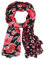 Desigual Half Floral Rectangle Scarf Black