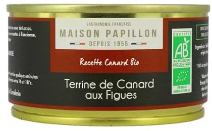 Maison Papillon Artisan Charcutier - Organic Duck Terrine with Figs/Bio-Ententerrine mit Feigen - 2 x 130gr Dose