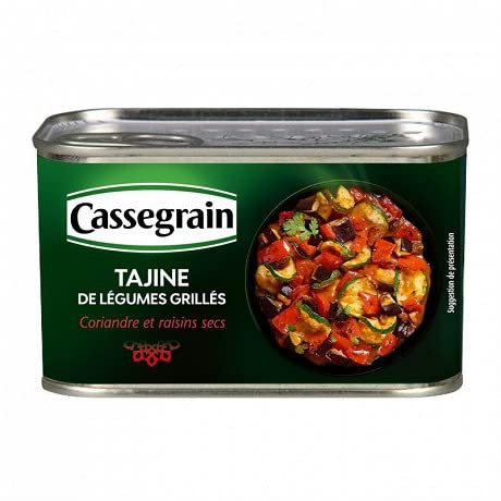 Tajín Cassegrain con verduras a la parrilla, cilantro y pasas 1/2, 375 g – Tres artículos