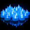 Yakpo 36 Pack Blue LED Tea Light Battery Operated, Flameless Blue Flickering Votive Tealight, Electric LED Fake Candle Bulk for Wedding, Blue Party, Christmas, Halloween Pumpkin Lights Decorations