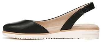 Naturalizer Soul Womens Idea-Dorsay Slingback Ballet Flats Black 8.5 W