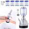 Wasserhahn Filter Transparenter,360° Wasserhahn Filter 3-Gang-Modus Einstellbarer Wassersparender Filterauswerfer, mit Austauschbar Filterelement, Wasserhahnbelüfter für Küche, Home Badezimmer (Lange)