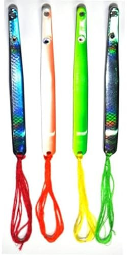 FLADEN Garfish Set - Hornhecht-Blinker-Set 4er Horni mit Seidenfäden (16g)