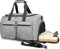 Gym Bag for Men Women, Fitness Workout Sports Bag with Wet Pocket & Shoes Compartment, Weekender Overnight Bag Travel Duffel Bag Carry On Gym Duffle Bag-Grey