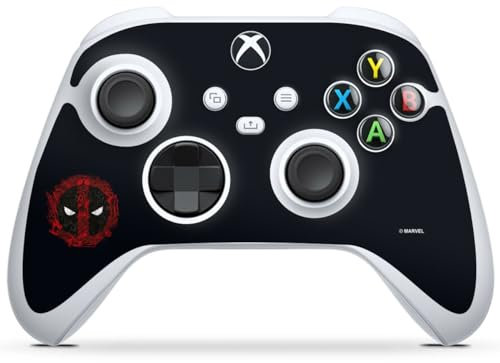 Skin kompatibel mit Microsoft Xbox Series S Controller Folie Sticker Marvel Deadpool Logo