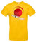 smilo & bron Herren/Unisex T-Shirt mit Motiv_Der karge Baum und der rote Mond Gold M
