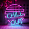 OYCGZV Panneau Néon Chill Out Bleu Rose Panneau Néon pour Décoration Murale Lettre Lumière Néon USB Panneau Led pour Maison Zone de Jeu Salon Chambre à Coucher Man Cave Fête Bière Bar Pub Café Fête