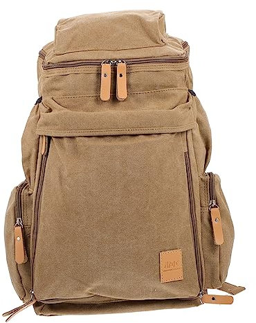 INOOMP Modischer Herren Rucksack aus Canvas Robust und Tragbar für Klettern und Skifahren Geräumiger Outdoor Tagesrucksack in Khaki
