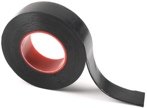 Black Electrical Tape 21mm x 5m Waterproof Rubber Tape Strong Self-Adhesive PVC Insulation Tape for Cable Pipe Repairing Sealing Joints Insulating Electrical Connections Protecting Electrical Wires
