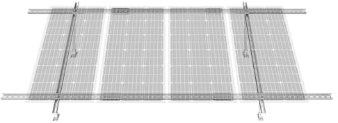 VEVOR Solar Panel Mounting Brackets, 30°-60° Adjustable Multi-Piece Solar Panel Stand for Farms, RVs, Boats, Off-Grid System