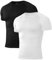 Niksa 2 Pack Kompressionsshirt Herren, Funktionsshirt Atmungsaktiv Sportshirt Herren Kurzarm Schnelltrocknendes Lauf Shirts Gym Shirt, Schwarz, Weiß, S