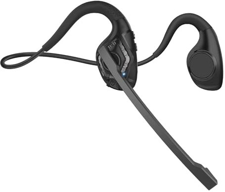 Richeyty Bluetooth-Headset mit Mikrofon, Open-Ear-KopfhöRer, Kabelloses Headset mit GeräUschunterdrüCkung für BüRo, Autofahren, Arbeit, Zuhause