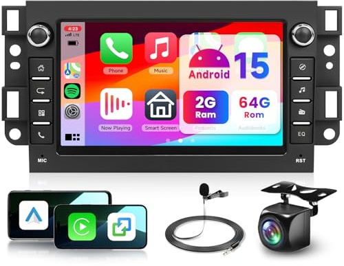 Hodozzy 2G+64G Autoradio für Chevrolet Aveo Captiva Epica Holden Daewoo Pontiac mit Carplay Android Auto, 7 Zoll Touchcreen Autoradio mit Navi WiFi Bluetooth FM/RDS Radio DSP SWC Rückfahrkamera