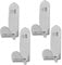 FIXOSHEE 4pcs Stainless Steel Refrigerator Shelf Hooks Space Saving Cooler Hook Clips for Organizing Food Bags and Condiment Bottles Polished Design for Safe Use Home Fridges