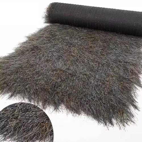 EYRMQWJPC Rotolo di Copertura Artificiale in Paglia Tetto in Paglia Artificiale, Tetto in Paglia di Palma Sintetica for Giardino, Patio, Grigio Giallo, 0,5 m x (1-20) m(Grey,0.5 * 15m(1.6 * 49.2ft))