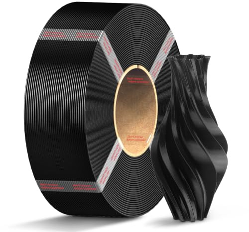 ANYCUIC PETG Filament 1.75mm Refill, 1KG Schwarz | Langlebig und Schlagfest 3D Drucker Filament, Wasser- und wetterbeständig