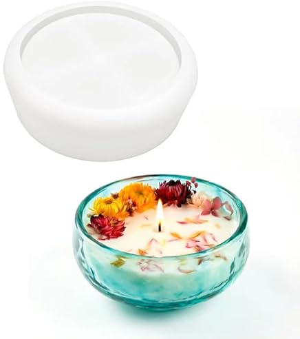 Bowl Resin Moulds 18.5 x 6.2 cm Silicone Moulds for Epoxy Resin | Large Round Mould Bowls, Reusable Silicone Casting Mould, Candle Molds, for Making Resin Casting DIY