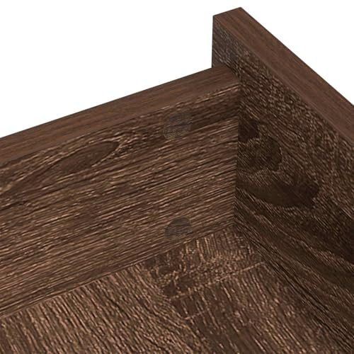 vidaXL Selbstklebende Schraubenabdeckung 12 pcs Braun Eichen-Optik, Runde, ansprechende Design, dekorativer Abdeckfuss, klebendes Schraubenversteck, DIY Zubehör für Dein Zuhause