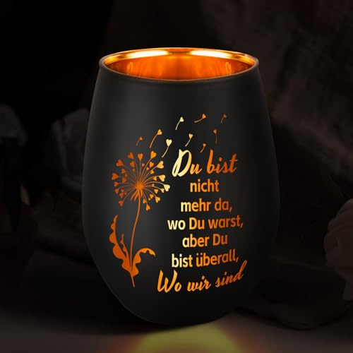 Trauerlicht Teelichter mit Gravur, Windlicht Trauerlicht, Trost Geschenke Trauergeschenke Beerdigungen Und Gedenkfeiern für Hinterbliebene Angehörige
