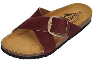 PLAKTON Damen Pantoletten BRAMMA 185690 granate, Größe:42 EU