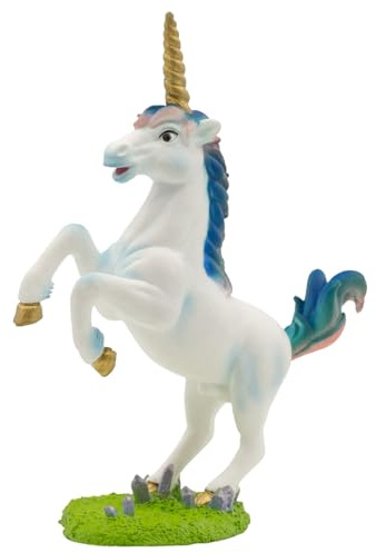 Bullyland 75571 - Spielfigur Weißer Einhorn Hengst, aufbäumend, ca. 13,1 cm, detailgetreu, PVC-frei, ideal als kleines Geschenk für Kinder ab 3 Jahren