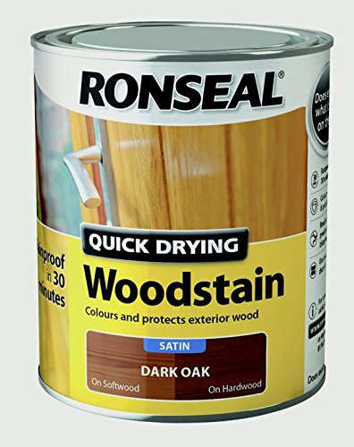 Ronseal 750ml Woodstain Quick Dry Satin (Dark Oak)