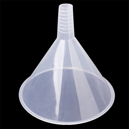 Grand entonnoir triangulaire en plastique transparent de 150 mm, réutilisable, durable, pour cuisine, laboratoire, garage, voiture