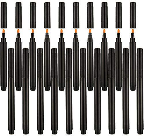 Leinuosen 20 Pièces Stylos Détecteurs de Faux Billets de Marqueurs Stylo Marqueur de Monnaie pour Détection de Faux Billets, Noir