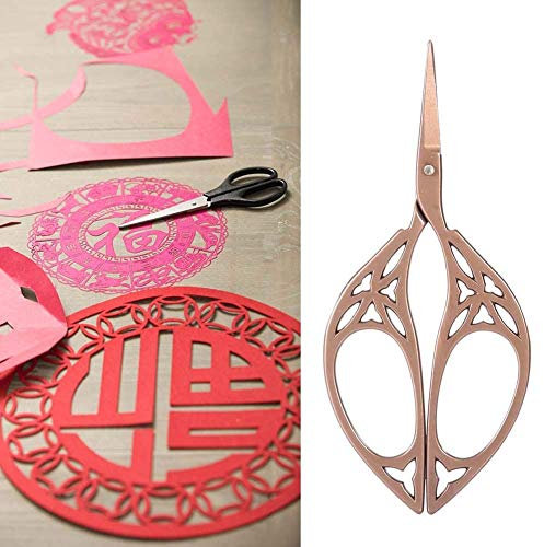 FTVOGUE Stickereischere Vintage Blatt aus Edelstahl für Haushalt Nähen Stickerei DIY Handwerk (Vorzelt)