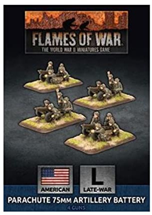Flames of War American Parachute 75mm Artillery Battery (Late War, UBX66)