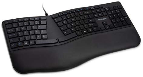 Kensington Pro Fit Ergonomic Wired Keyboard- Black (K75400US)