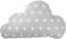 Amilian Wolken Kissen Kuschelkissen flauschig Dekokissen mit Füllung Sofakissen für Kinderzimmer Wohnzimmer Schlafzimmer weich und kuschelig Muster: Sternchen Grau