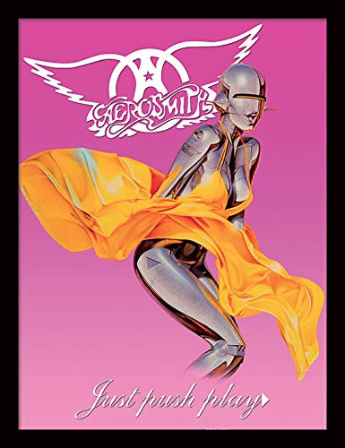 Aerosmith FP12798P-PL Gerahmtes Bild, 34,5 x 45,5 cm (Just Push Play), Mehrfarbig, 34,5 x 45,5 x 1,5 cm