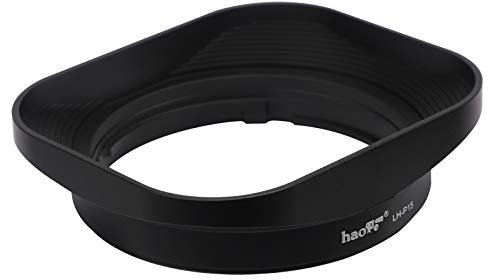Haoge LH-P15 quadratische Metall-Gegenlichtblende für Panasonic Leica DG Summilux 15 mm f/1.7 ASPH Objektiv 15 mm F1.7 Objektivblende