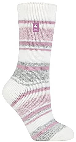 HEAT HOLDERS - Damen Extra Warm Innen Flauschig Thermosocken für Geschenk | Socken für Winter (DE/NL/SE/PL, Numerisch, 37, 42, Regular, Regular, Ivory (Palma))