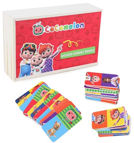 Toyland® Cocomelon Domino-Puzzle-Spiel aus Holz, traditionelles Kleinkind-Spielzeug, ab 3 Jahren