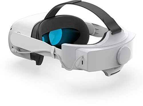 Smatree Elite Strap Mit 5000 mAh Akku für Quest 2 - Verdoppeln Sie Ihre Spielzeit, Abnehmbares VR Kissen für Erhöhten Komfort, Zubehör