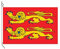 Stormflag Drapeau Normandie 50x75cm Drapeau Basse-Normandie 75x50cm polyester 110g/m2 avec œillets et Double couture