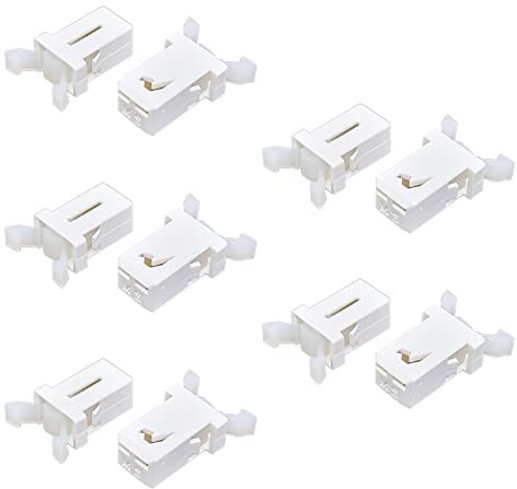 Young Wolf 10x Touch Top Lid Bin Latch Lock Plastic Spare Repair Replacement Compatible with Brabantia from 3 to 50 Litre Touch Lid Bin Car Sunglasses Holder Set (White)